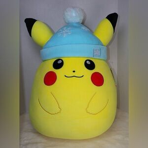 Squishmallows 14" Pikachu Holiday Plush – Pokémon Christmas Collectible Toy